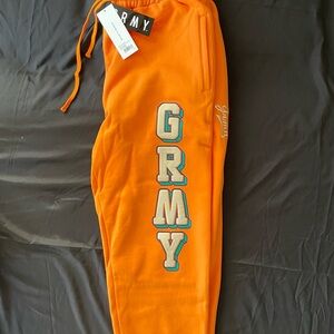 MSRP $92 New Grimey Hive Heavyweight Logo Sweatpants Mens Size 3XL Orange